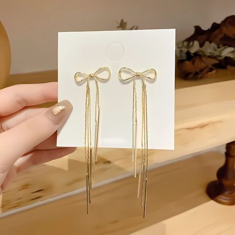 Graceful Bow Drop Earrings