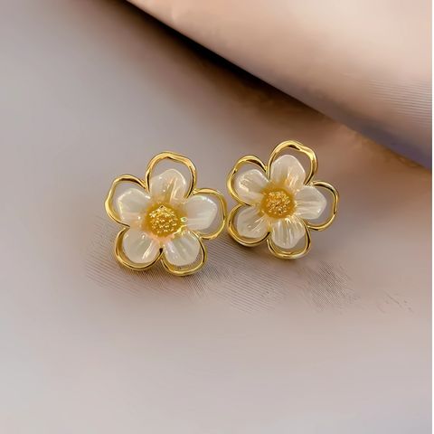Lustrous Shell Petal Studs