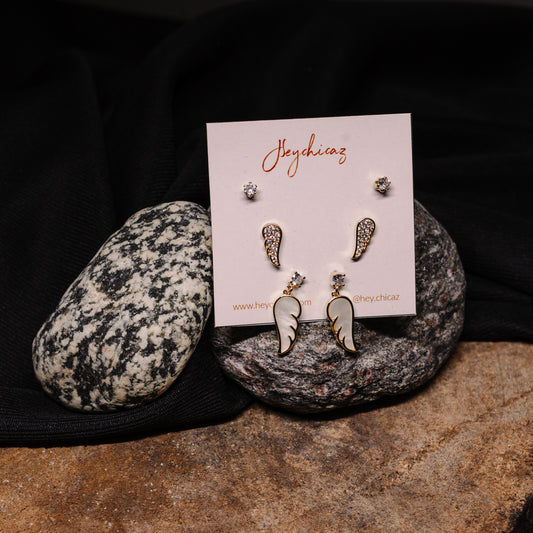 Seraph Wing Trio Studs