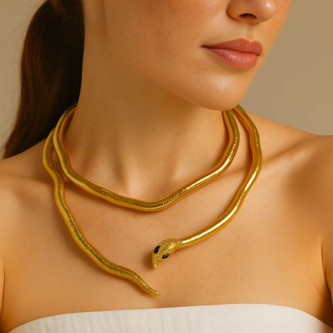 Statement Snake Necklace (Multi-look)