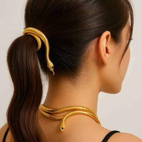 Statement Snake Necklace (Multi-look)