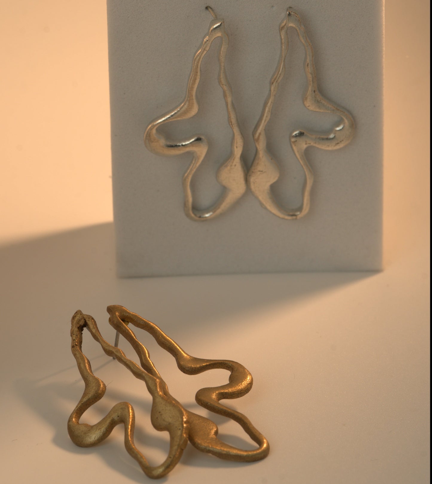 Midnight Swirl Hoops (Gold)