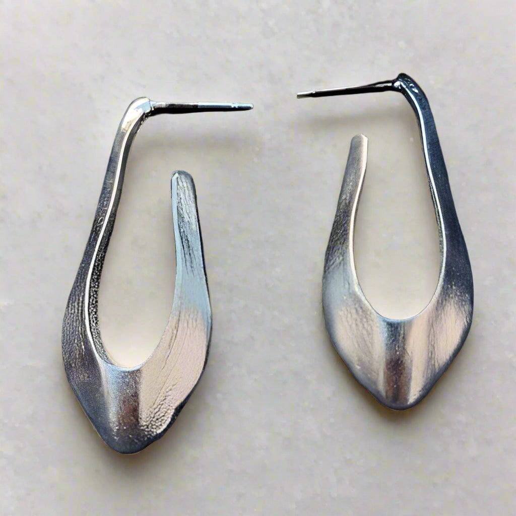 Flow Bold Hoops (Silver)