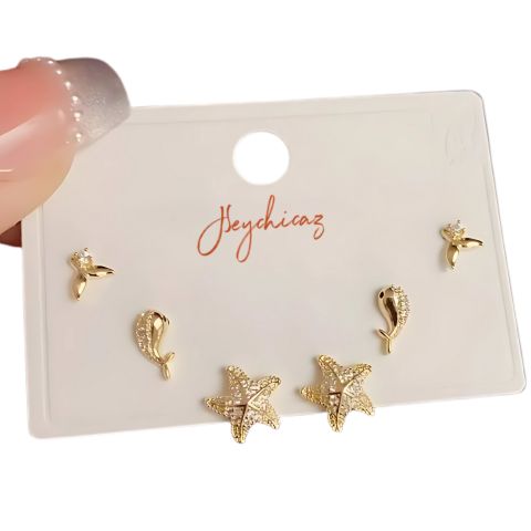 Ocean Muse Trio Studs