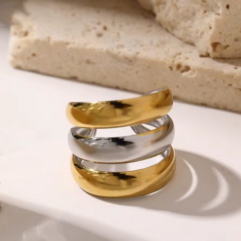 Tri-Tone Stacked Ring