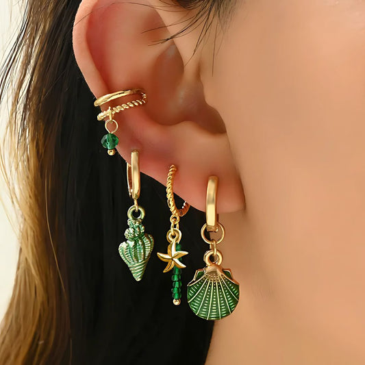 Ocean Shell Drop Set (Emerald)