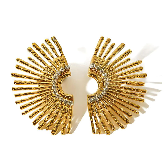 Golden Fan Studs
