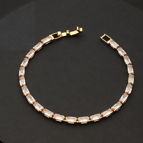 Grande Rectangle Tennis Bracelet (Rose Gold)