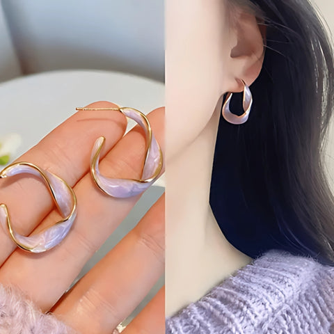 Mini Purple Twisted Hoop