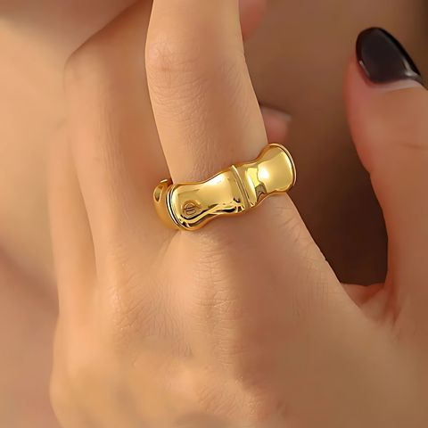 Dainty Bamboo Shaped Ring (Adjustable)