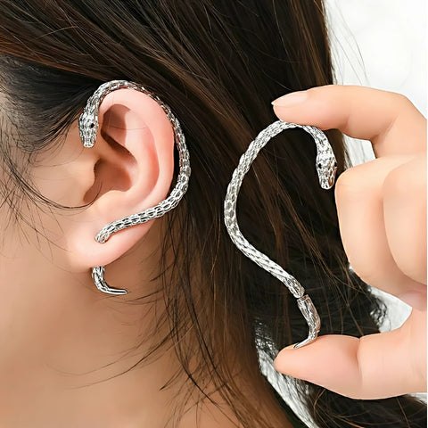 Snakes Around Me (Silver, 1 Piece Earring)