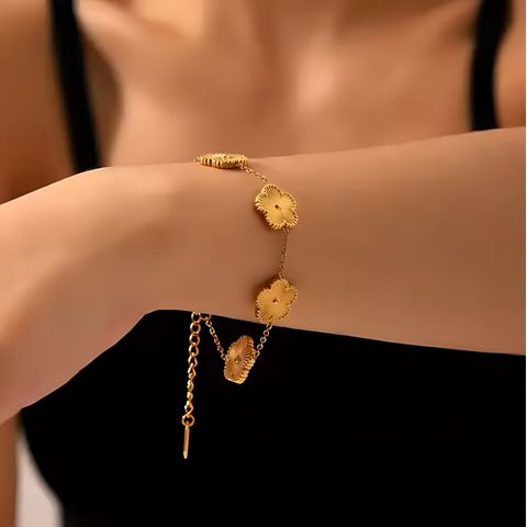Golden Luck Clover Charm
