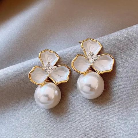 Triple Petal Drop Earrings