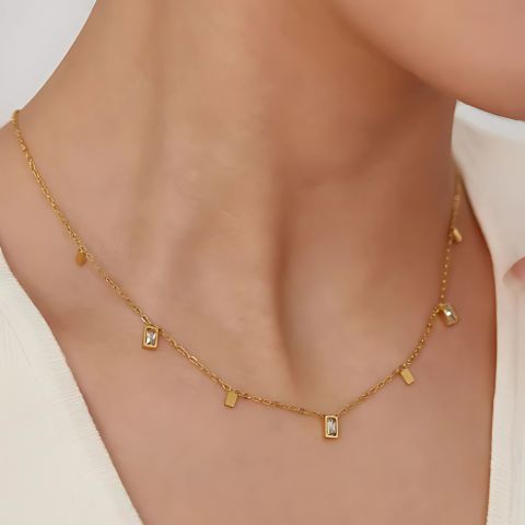 Subtle Stud Chain Necklace