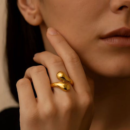 Statement Twisted Ring (Adjustable)