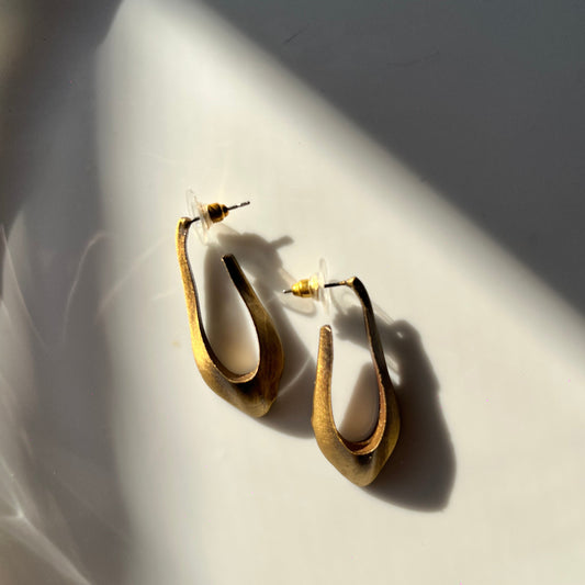 Flow Bold Hoops (Antique Gold)