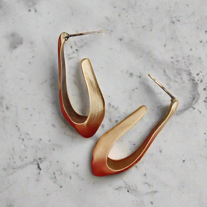 Flow Bold Hoops (Antique Gold)