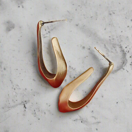 Flow Bold Hoops (Antique Gold)