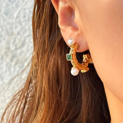 Emerald Tide Hoops