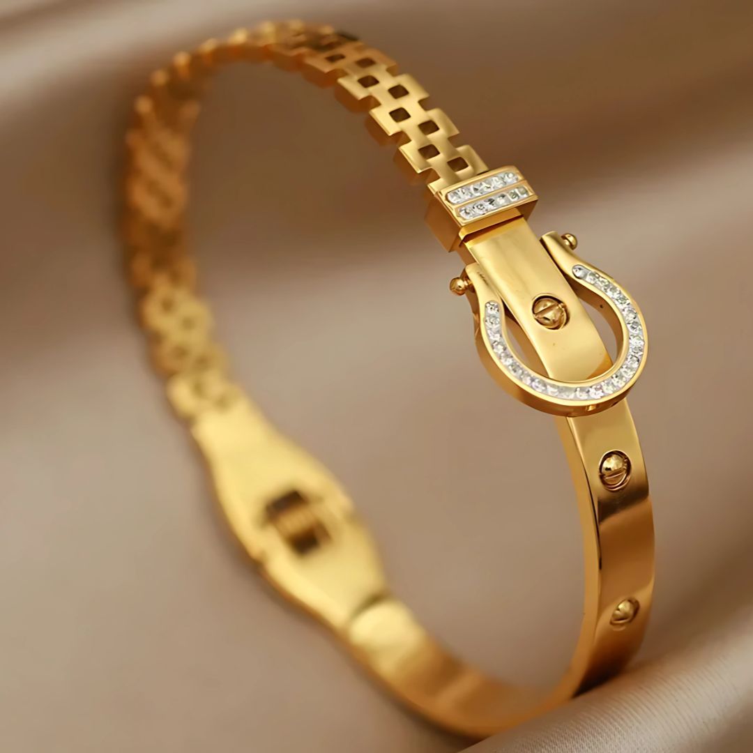 Luxe Buckle Zircon Bracelet
