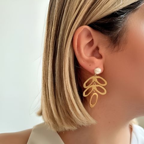 Pearled Petal Studs