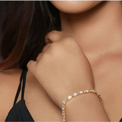 Grande Rectangle Tennis Bracelet (Rose Gold)