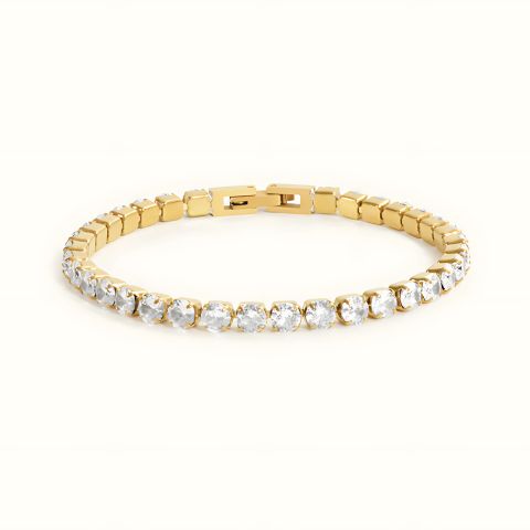 Square Tennis Bracelet (Gold)