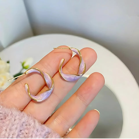 Mini Purple Twisted Hoop