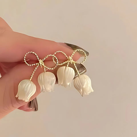 White Tulip Earring