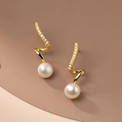 Classic Twisted Pearl Earring