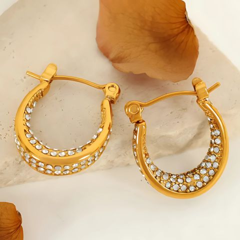 Crystal Crown Hoops