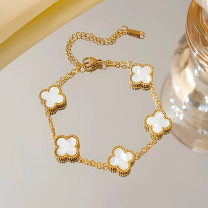 White Clover Bracelet (Adjustable)