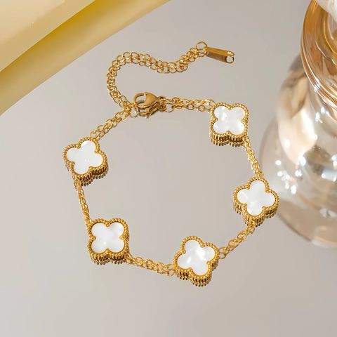 White Clover Bracelet (Adjustable)