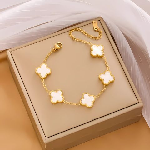 White Clover Bracelet (Adjustable)