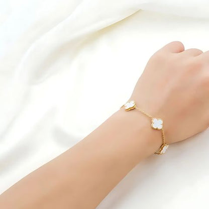 White Clover Bracelet (Adjustable)