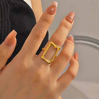 Hollow Rectangle Ring (Adjustable)
