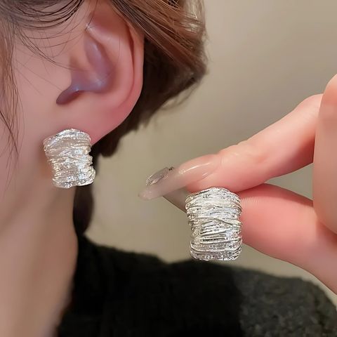 Foiled Statement Earring (Silver)