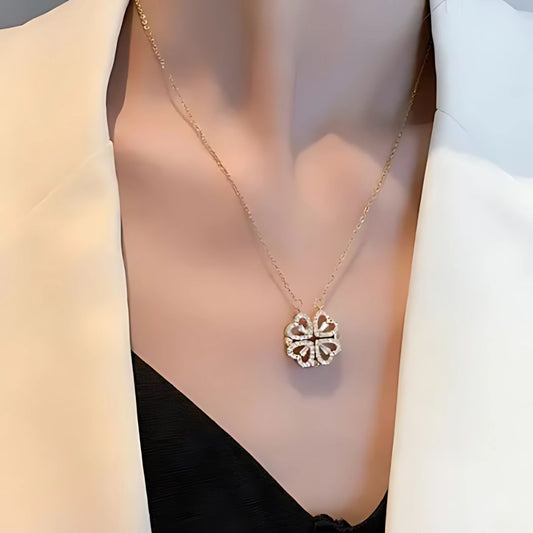 Hearts Cascade Necklace (Gold, Multi-look)