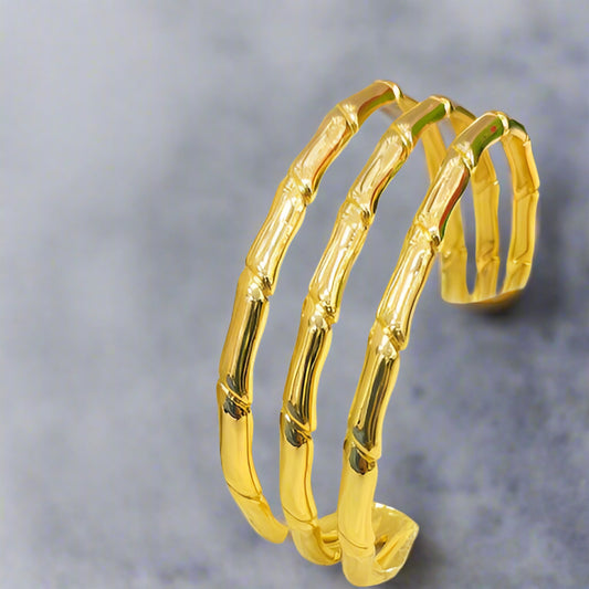 Three Layer Bamboo Cuff Bracelet