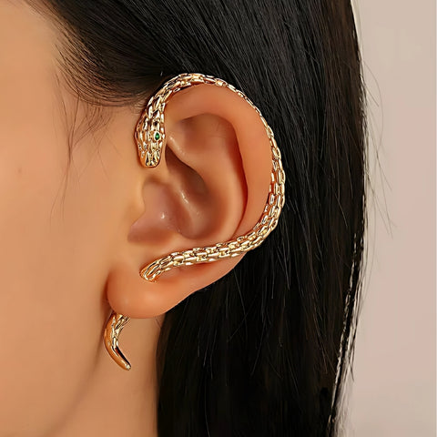 Snakes Around Me (Gold, 1 Piece Earring)